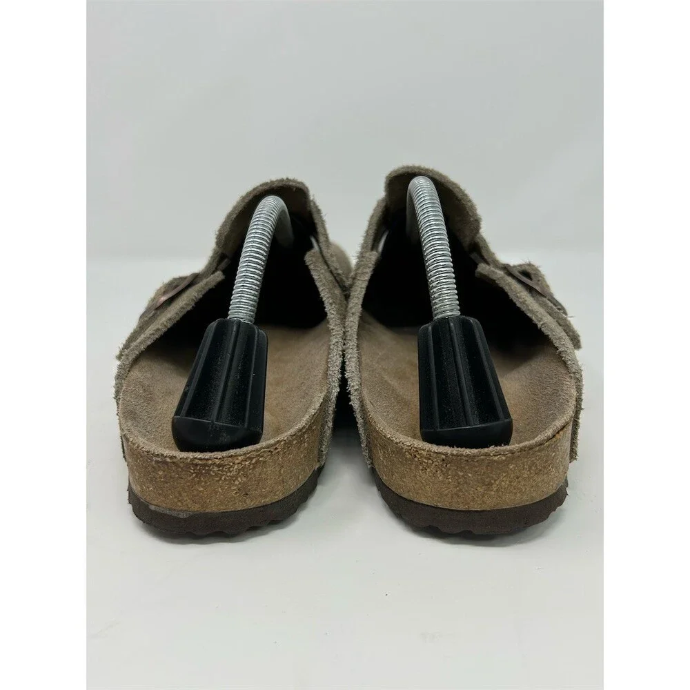 Birkenstock Boston Clogs Unisex Beige Slip-On Adjustable Buckle Size 45 Narrow
